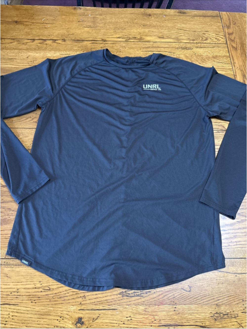 UNRL Supply Co Performance Long Sleeve Shirt Black Scheels Exclusive Womens L